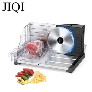Electric meat slicer with stainless steel blade