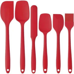 6 Pieces Silicone Spatula Food Grade for Baking Cooking Cake Frosting Kit Heat Resistant Non Stick Kitchen Baking Tool
