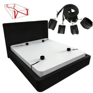 Bed Bondage Restraint Set Adjustable Wrist Ankle Cuffs Comfortable Couples Handcuffs Adult Sex SM Game Lover Intimate Play Kit