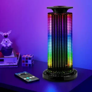 1pc RGB Sound-Activated Music Rhythm Light,4D Panoramic Trendy Atmosphere Light,RGB Colorful Music Sound Control Ambiance Light.
