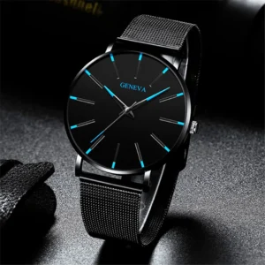 Fashion Mens Watches Top Brand Luxury Quartz Watch Men Casual Slim Mesh Steel Waterproof Sport Watch Relogio Masculino