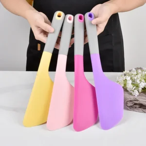 Silicone Spatula Heat Resistant Non-stick Kitchen Turner Spatula for Baking Cake Mixing Cooking Utensils with Ergonomic Handle