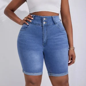 Denim Pant Women Jeans Vintage Short Pants Slim Fit High Waist Straight Trousers Y2k Streetwear Elegant Splice Work Casual 2026