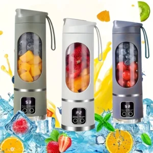 1 small portable blender and juicer - rechargeable via USB, personal wireless blender with stainless steel blades