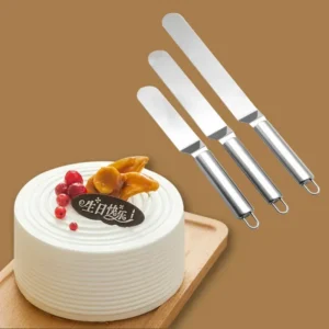 1pc 6/8/10 Inches Stainless Steel Spatula Butter Cake Cream Spatula Fondant Baking Pastry Smoother Cake Decorating Tool