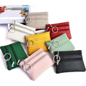 Fashion PU Leather Coin Purse Women Small Wallet Change Purses Mini Zipper Money Bags Children's Pocket Wallets Key Holder