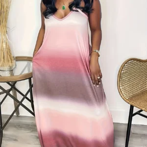 Large size summer new sexy dreamy color printed women's fashion casual suspender plus size dress